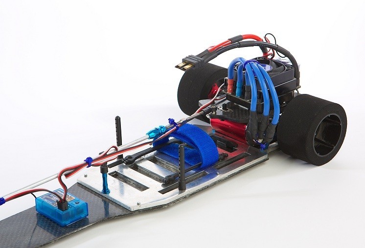 Close up achterzijde rc dragster